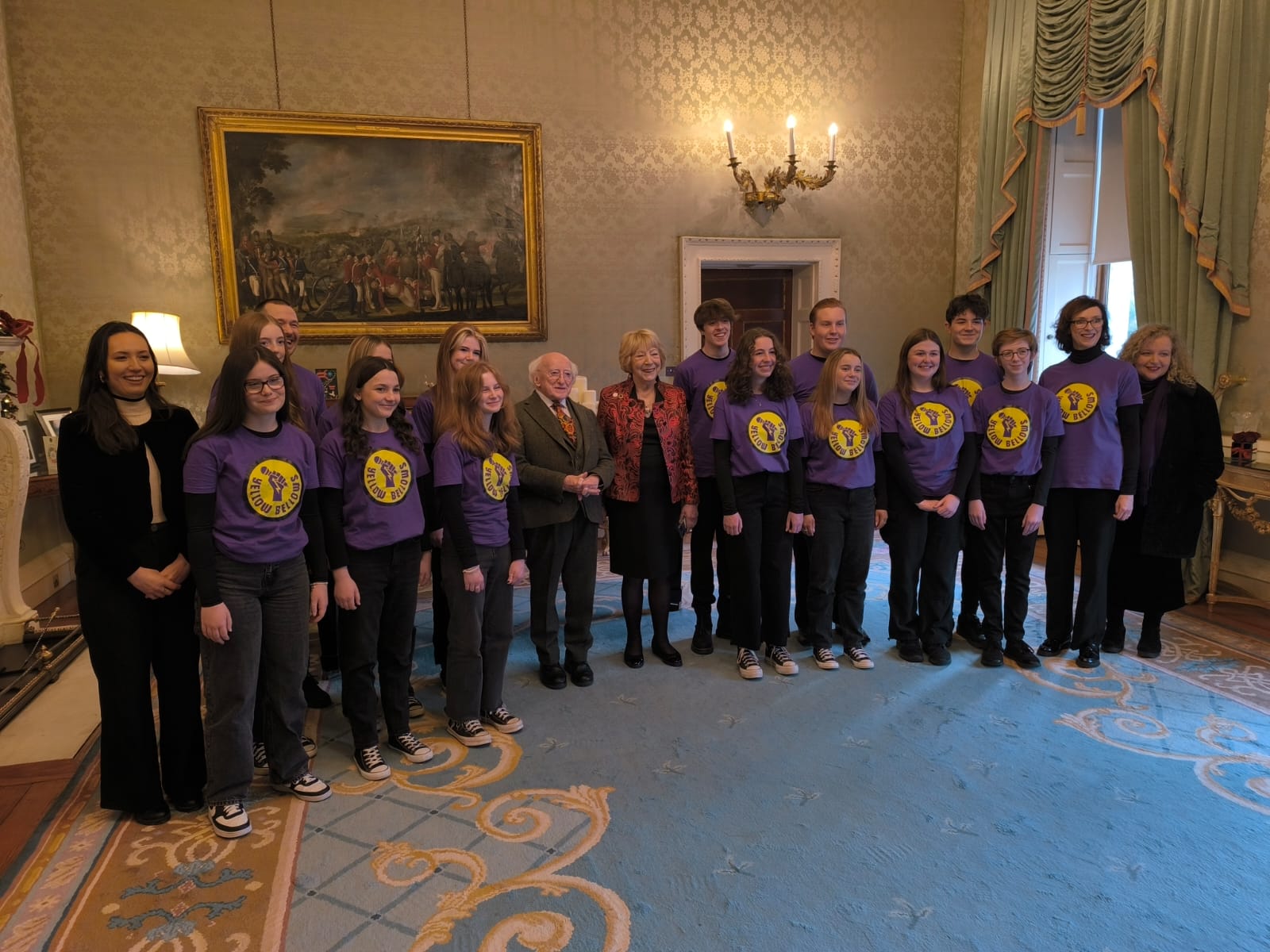 Yellow Bellows Perform at Áras an Uachtaráin